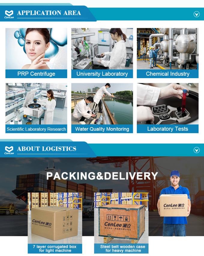 Centrífuga de laboratorio Cenlee5K 2L 2000ml 4x500ml Centrifugadora de gran volumen 3