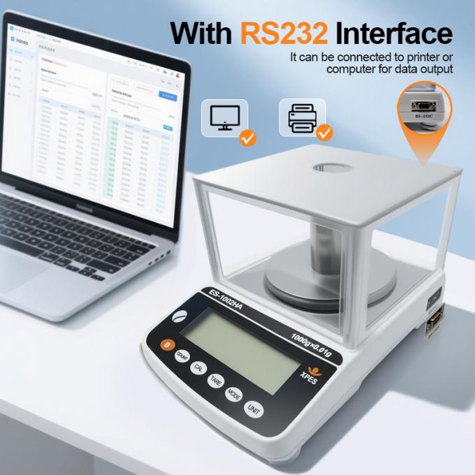 Legible 0.001g Balanza de precisi&oacute;n de laboratorio Instrumentos de laboratorio Balanza anal&iacute;tica Escala con escudo de borrador 1