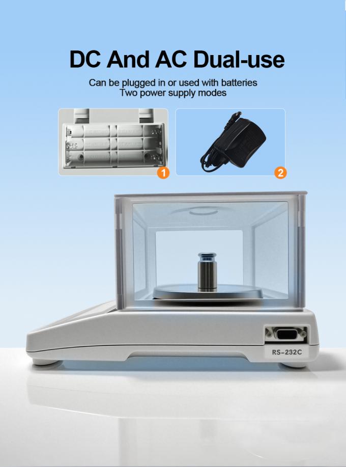 Legible 0.001g Balanza de precisi&oacute;n de laboratorio Instrumentos de laboratorio Balanza anal&iacute;tica Escala con escudo de borrador 2