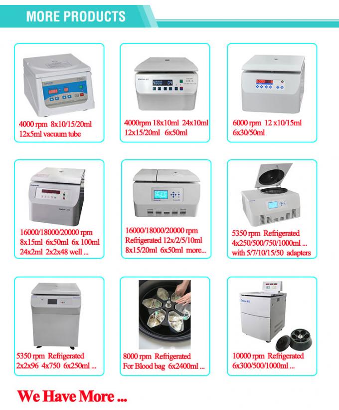 TDZ5-WS Centrifugadora de banco con rotor giratorio con botellas centrifugadoras de 100 ml y 250 ml 7